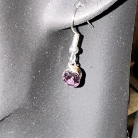 Floral jeweled 2pc set earrings & necklace - Picture 3 of 3